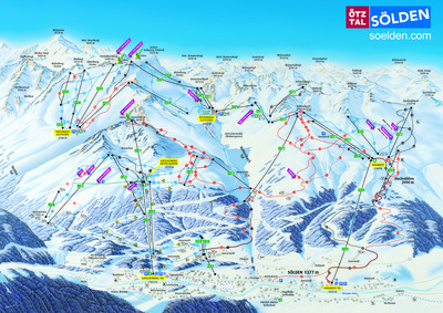 Sölden - mapa tras narciarskich